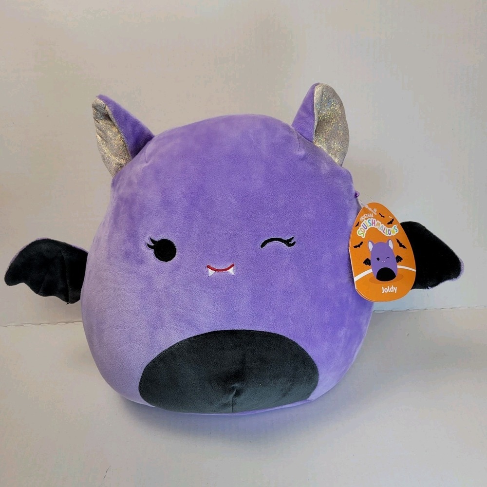 Squishmallows Joldy Purple Bat Plush 9" Halloween Kellytoy Jazwares NWT - Picture 1 of 9